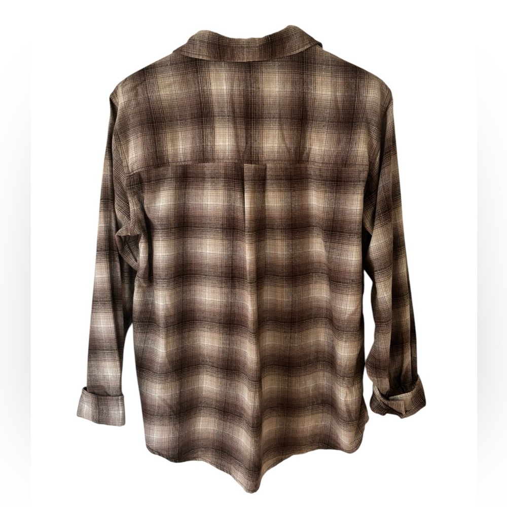 NWT Garage Oversized Plaid Shirt - Picture 2 of 5